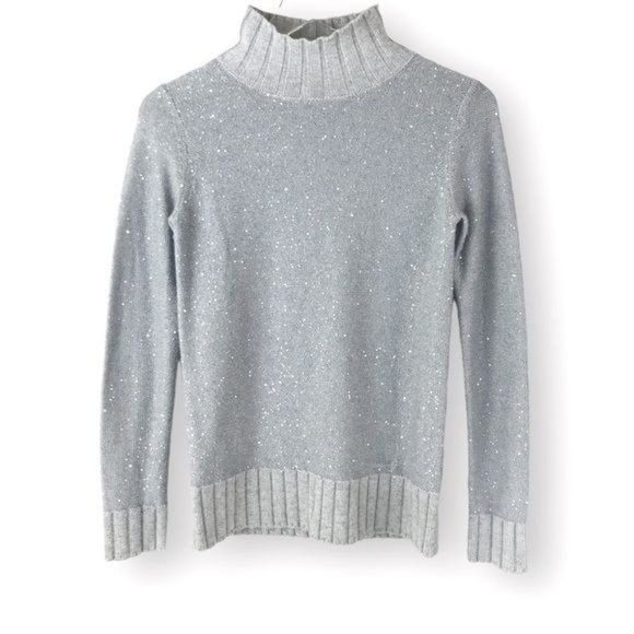 Neiman Marcus Sweaters - NEIMAN MARCUS Turtleneck Sequin Sweater Cashmere Collection Size XS